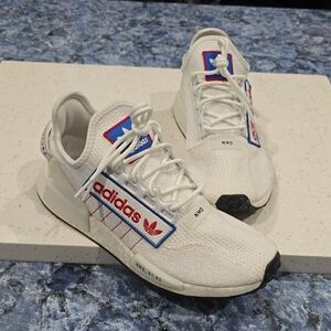 Adidas NMD White and Red Sneakers